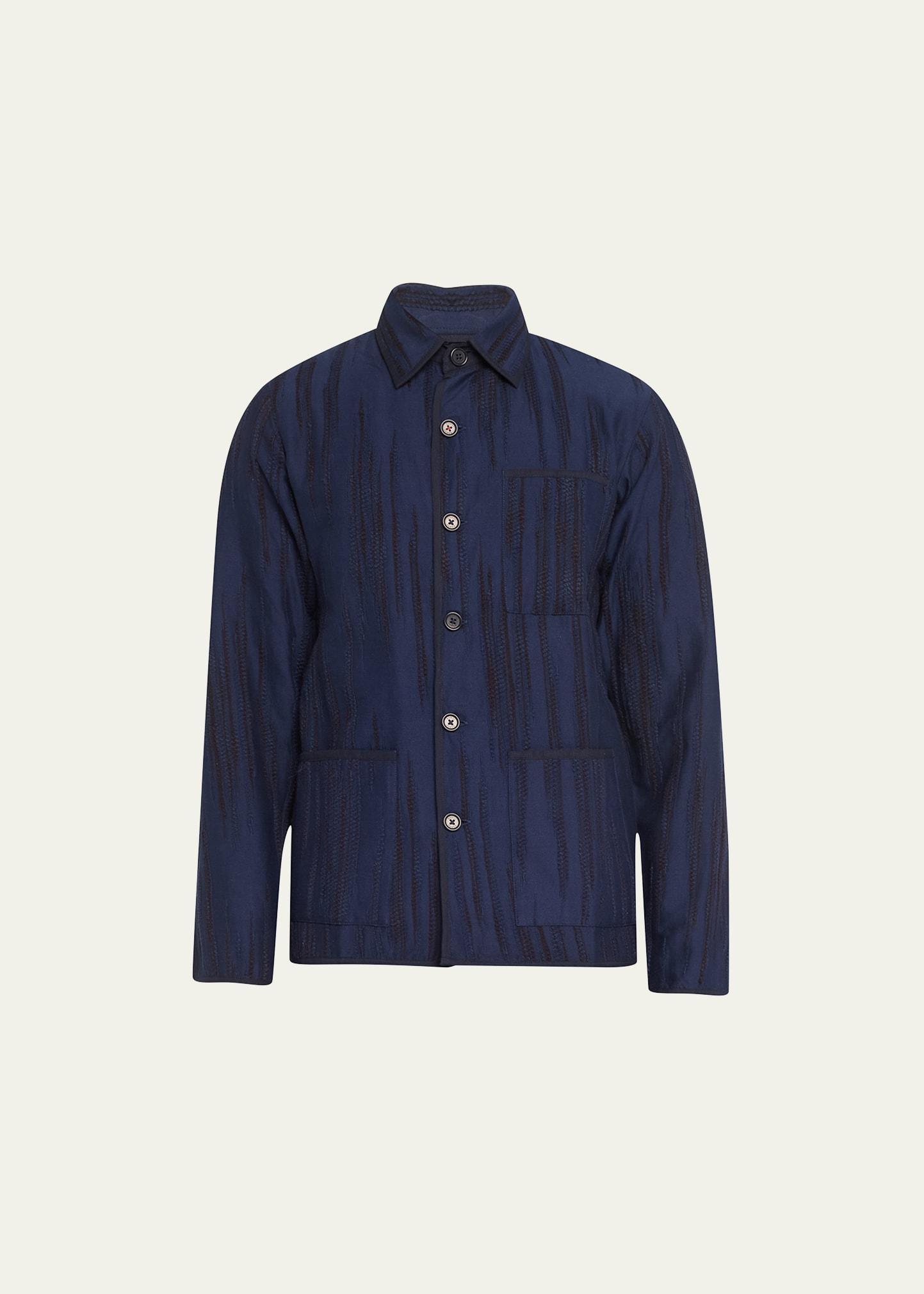 Mens Embroidered 3-Pocket Button-Down Shirt Product Image