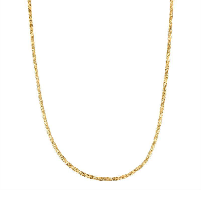 Jordan Blue Womens 14k Gold Over Silver Foxtail Chain Necklace Gold Tone Product Image