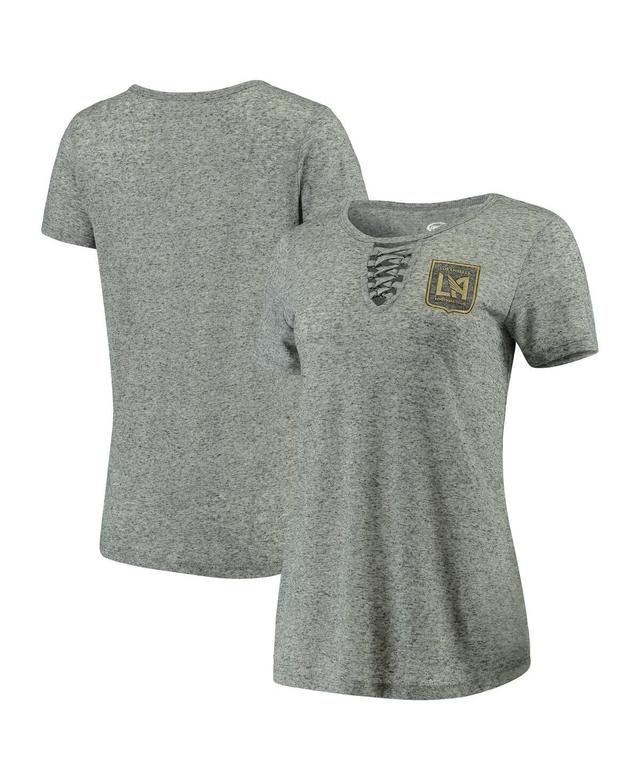 Womens Concepts Sport Gray Lafc Podium Lace Up T-shirt Product Image