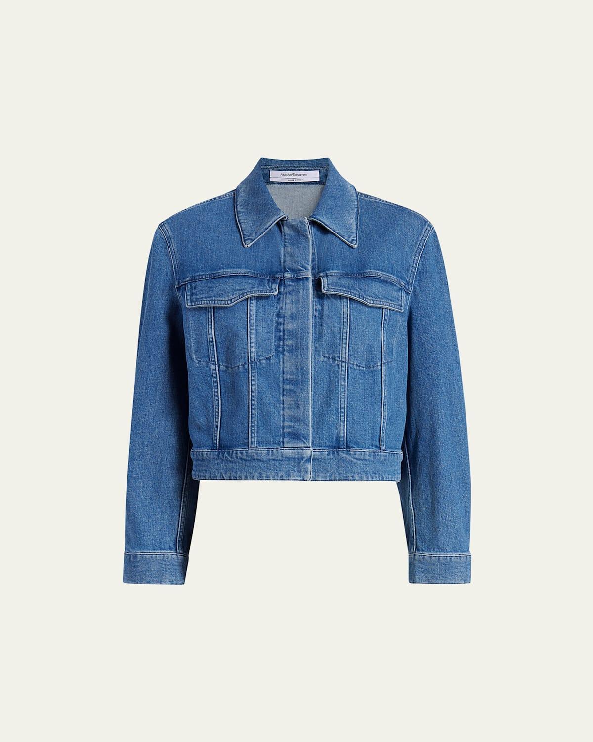 Womens Cropped Denim Jacket product image