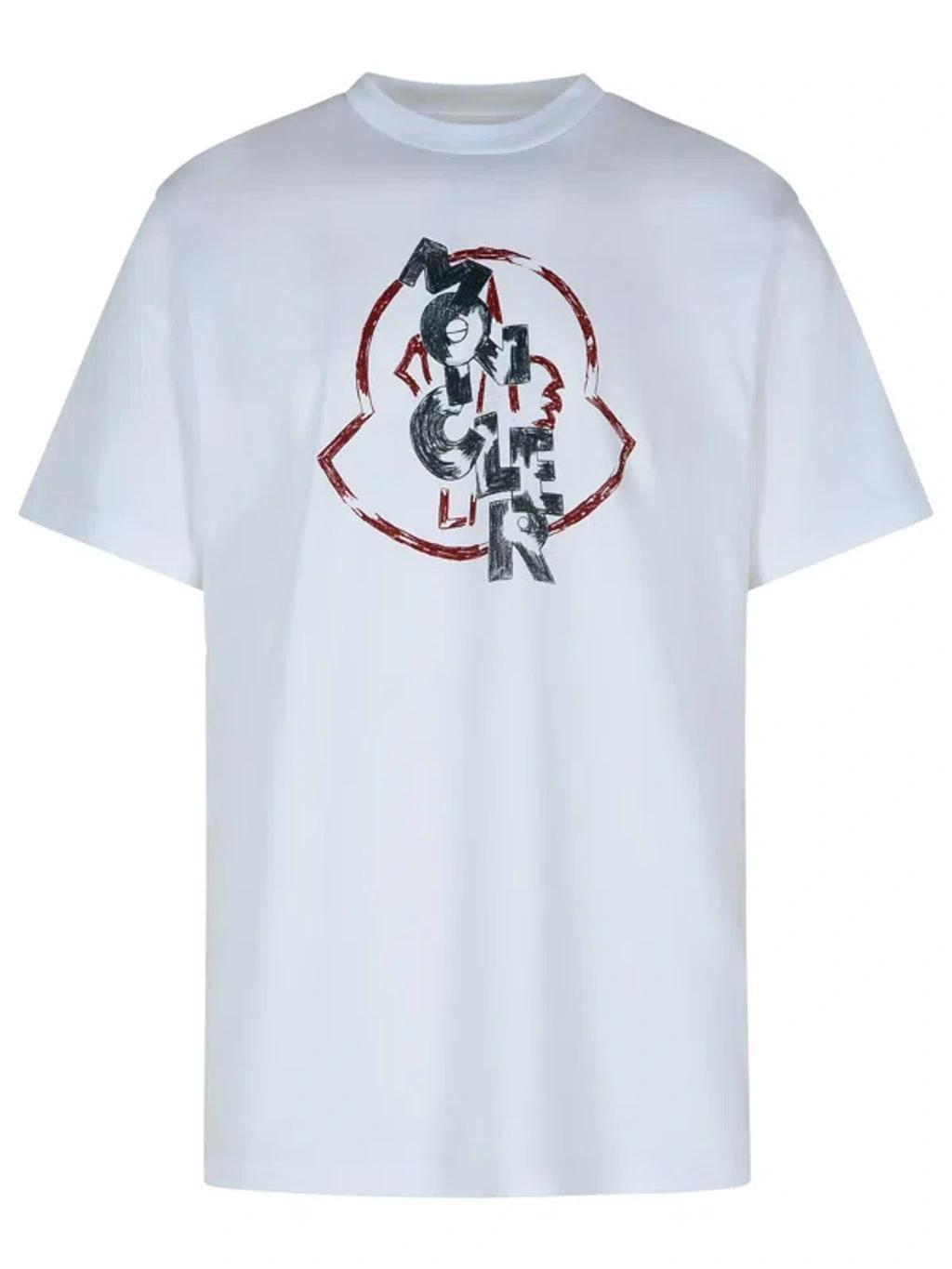 MONCLER White Cotton T-shirt Product Image