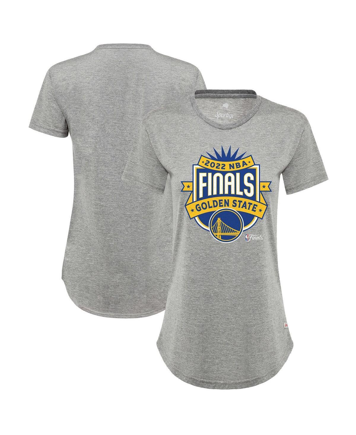 Womens Sportiqe Gray Golden State Warriors 2022 Nba Finals Crest Phoebe T-shirt Product Image