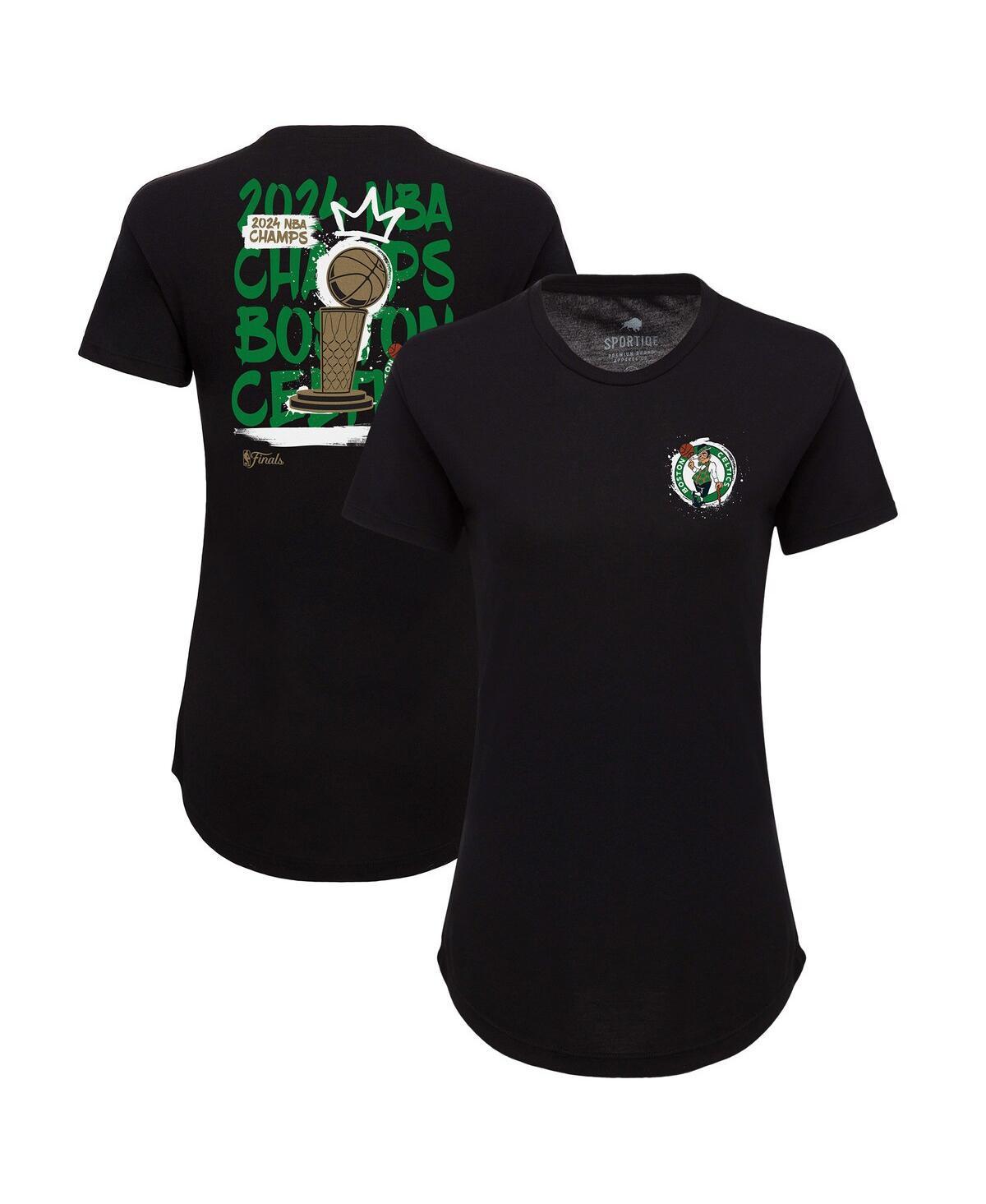 Sportiqe Womens Black Boston Celtics 2024 Nba Finals Champions King of the Court Phoebe Tri-Blend T-Shirt Product Image