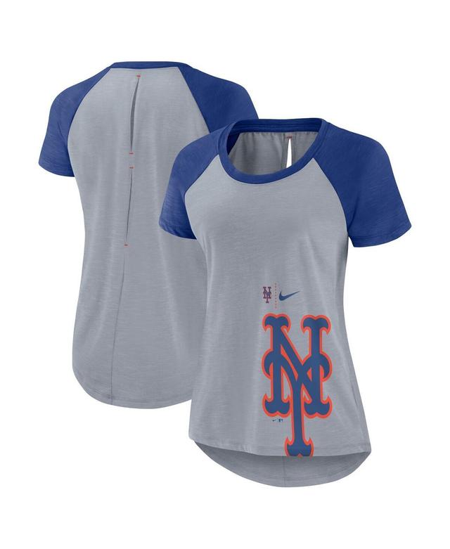 Womens Nike Heather Gray San Francisco Giants Summer Breeze Raglan Fashion T-Shirt Product Image