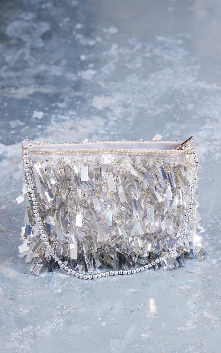 Silver Tassel Sequin Mini Handbag Product Image