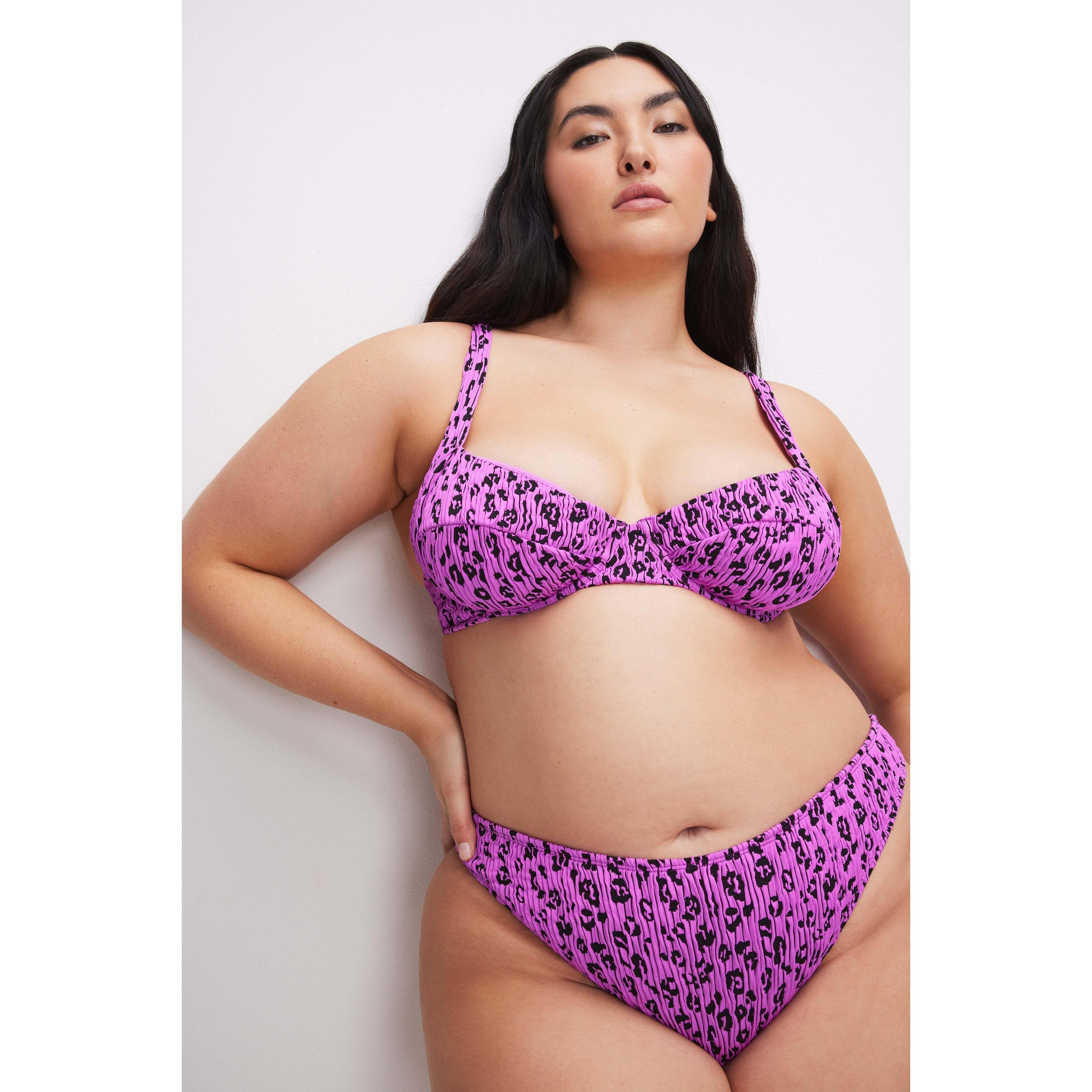 Womens Always Fits Demi Bikini Top | Lollipop Leopard Size 3XL | Good American by Khlo Kardashian Product Image