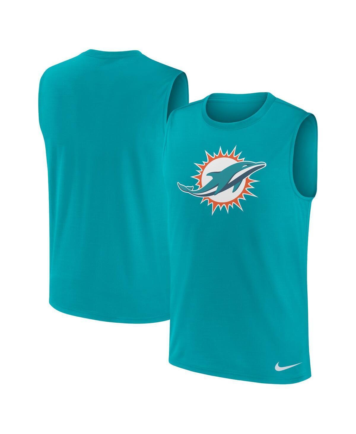 Nike Mens Aqua Miami Dolphins Blitz Legend Muscle Perform Tank Top Product Image