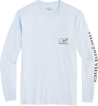 Mountain Scenic Whale Long-Sleeve Pocket Tee Product Image