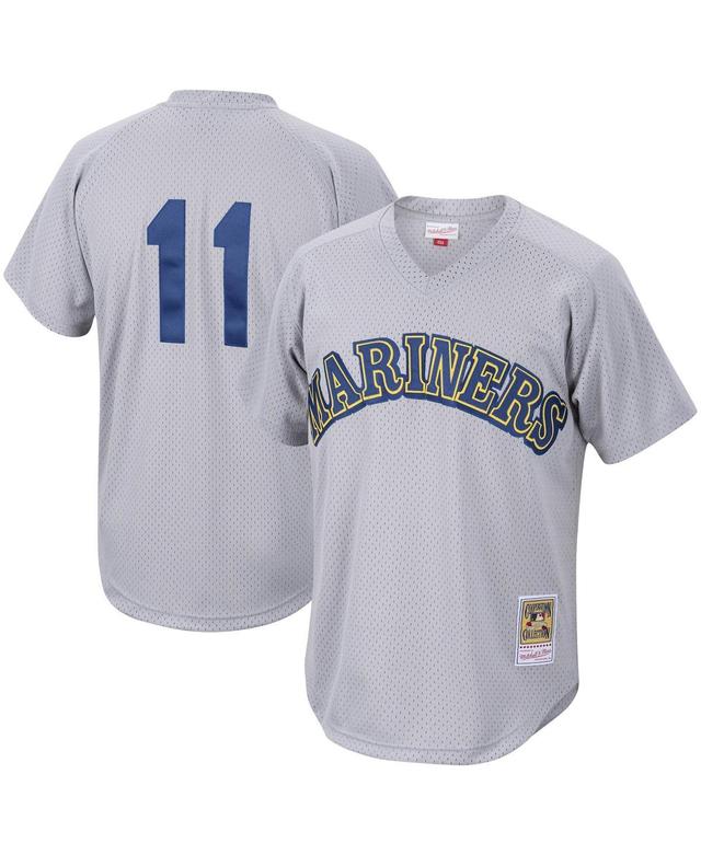 Mens Edgar Martinez Charcoal Seattle Mariners Cooperstown Collection Mesh Batting Practice Jersey - Charcoal Product Image