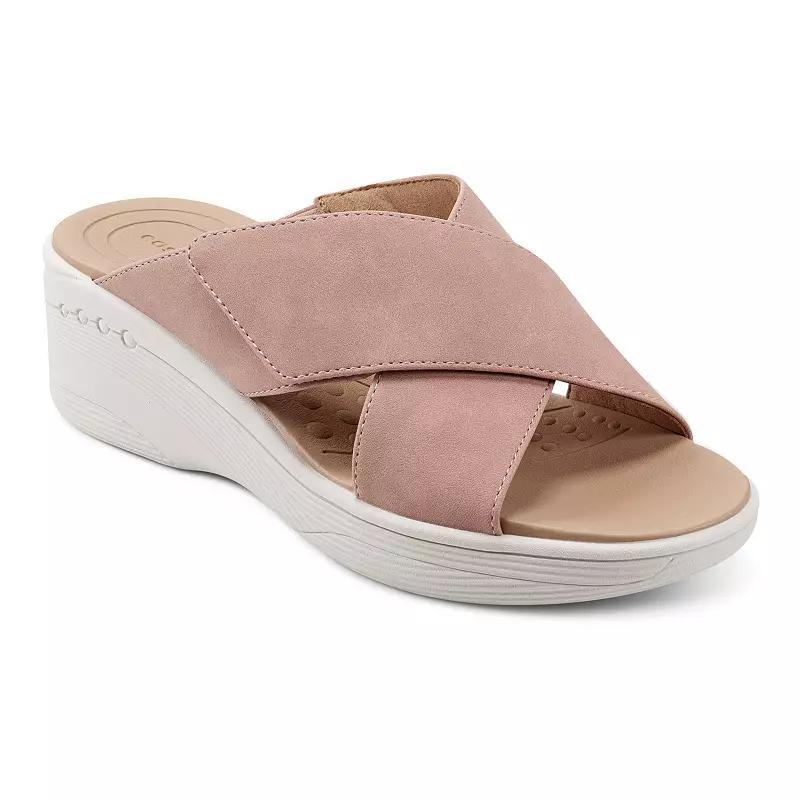 Easy Spirit Bindie Womens X-Band Wedge Slide Sandals Product Image