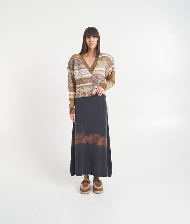 Tie dye knit skirt Product Image