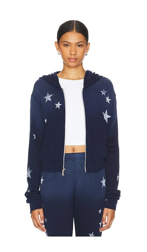 Lachelle Crop Zip Up Hoodie Vintage Stars Product Image