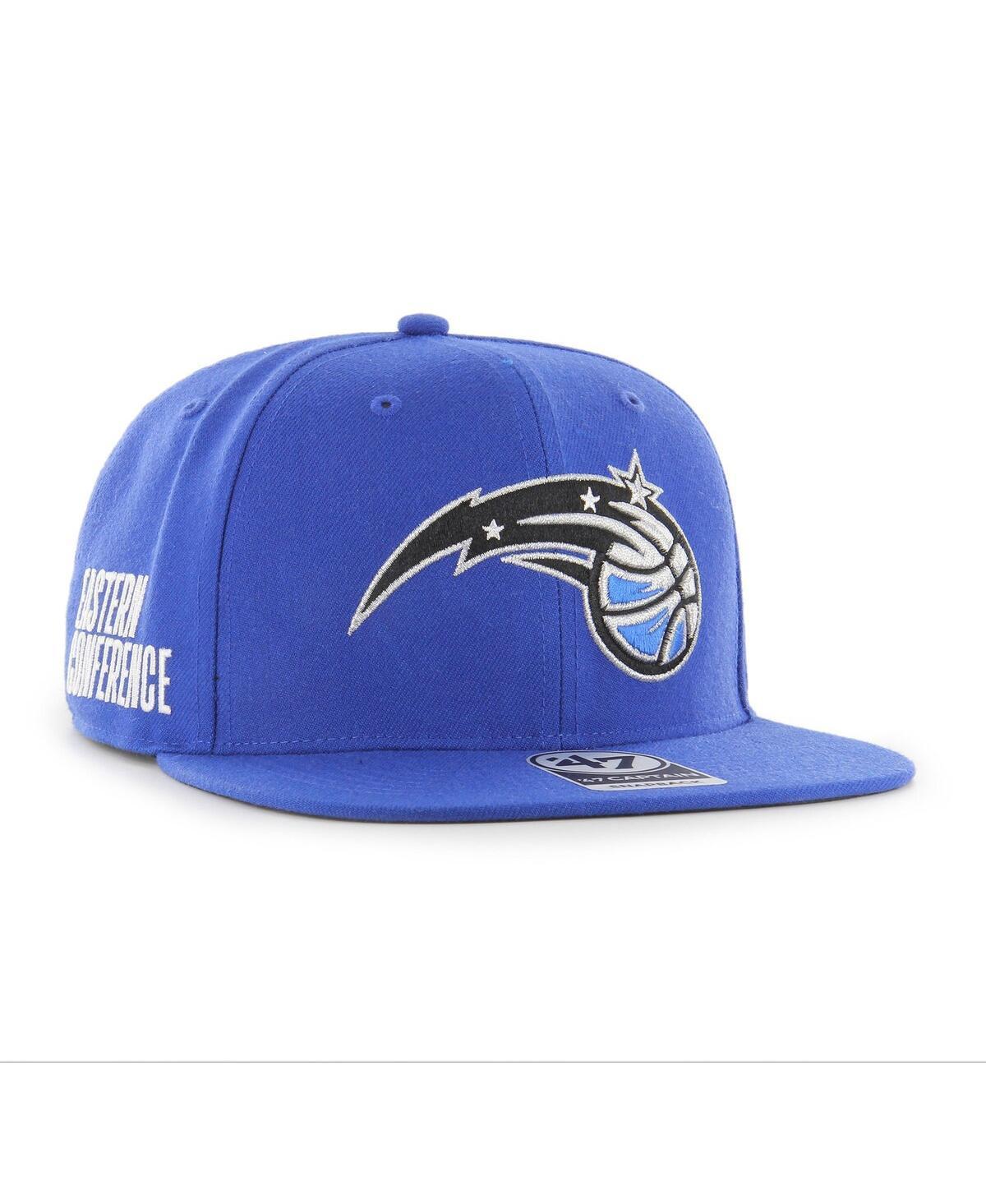 Mens 47 Brand Blue Orlando Magic Sure Shot Captain Snapback Hat Product Image