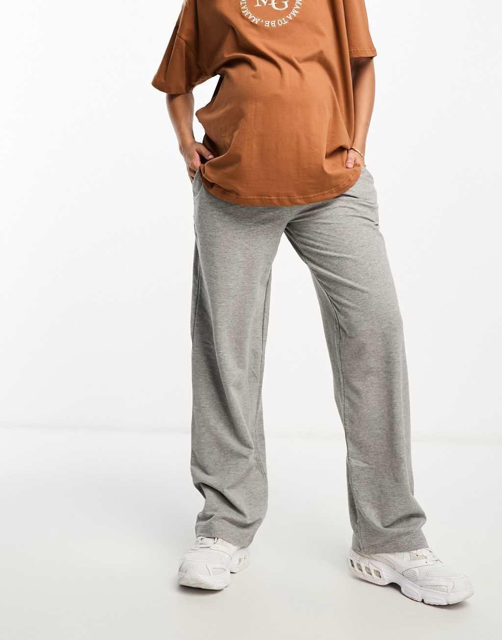 Mamalicious Maternity sweatpants in gray - part of a set Product Image