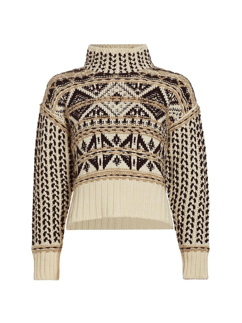 Womens Vail Wool-Blend Geometric Sweater Product Image