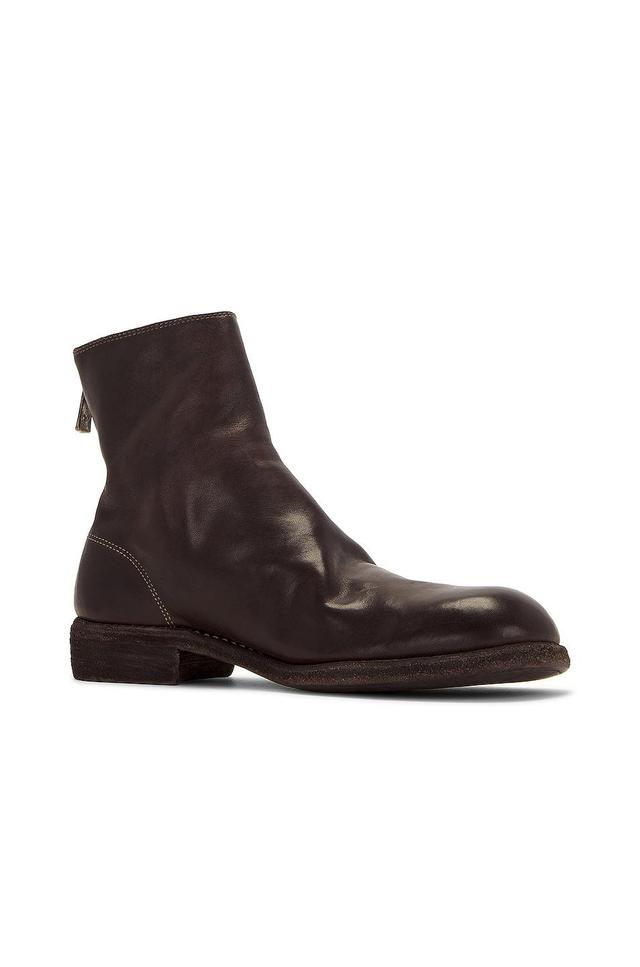 Guidi Back Zip Boot Full Grain Leather in Chocolate Product Image