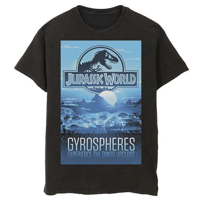 Mens Jurassic World Gyrospheres Tour Park Poster Graphic Tee Product Image