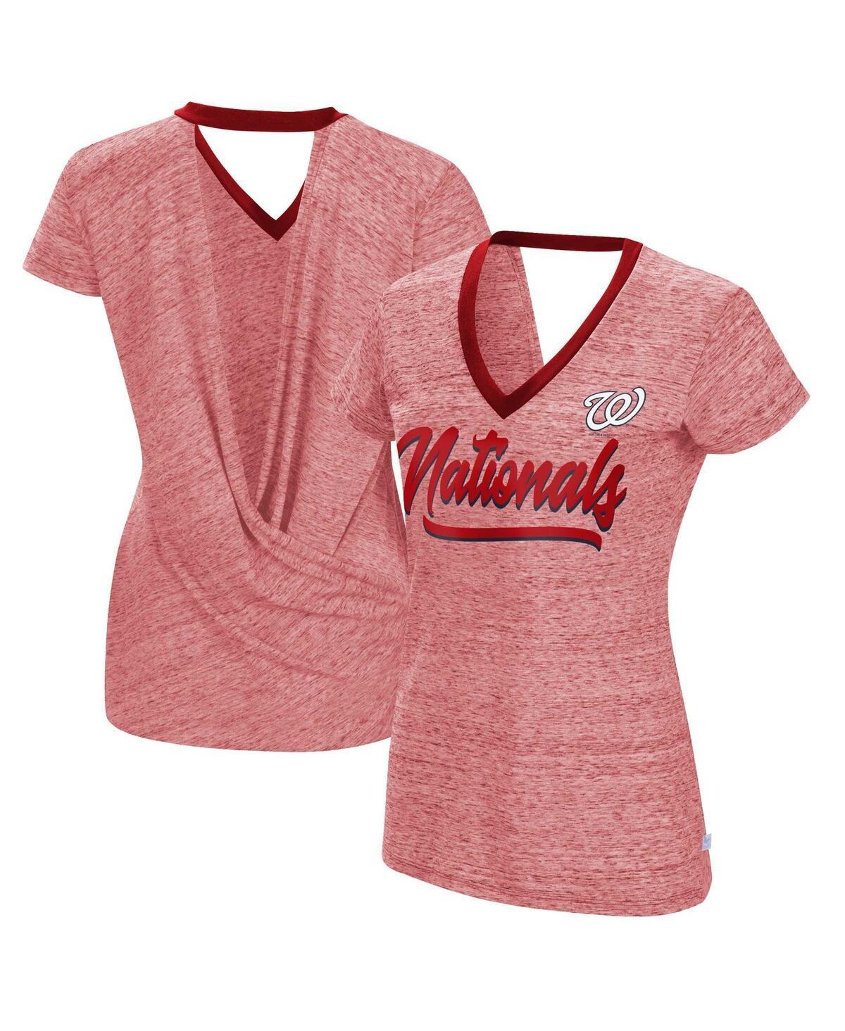 Womens Touch Red St. Louis Cardinals Halftime Back Wrap Top V-Neck T-shirt Product Image