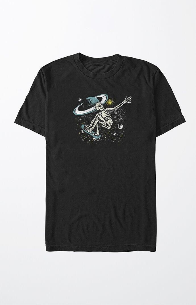 FIFTH SUN Womens Skeleton Space Skater T-Shirt - Blackedium Product Image