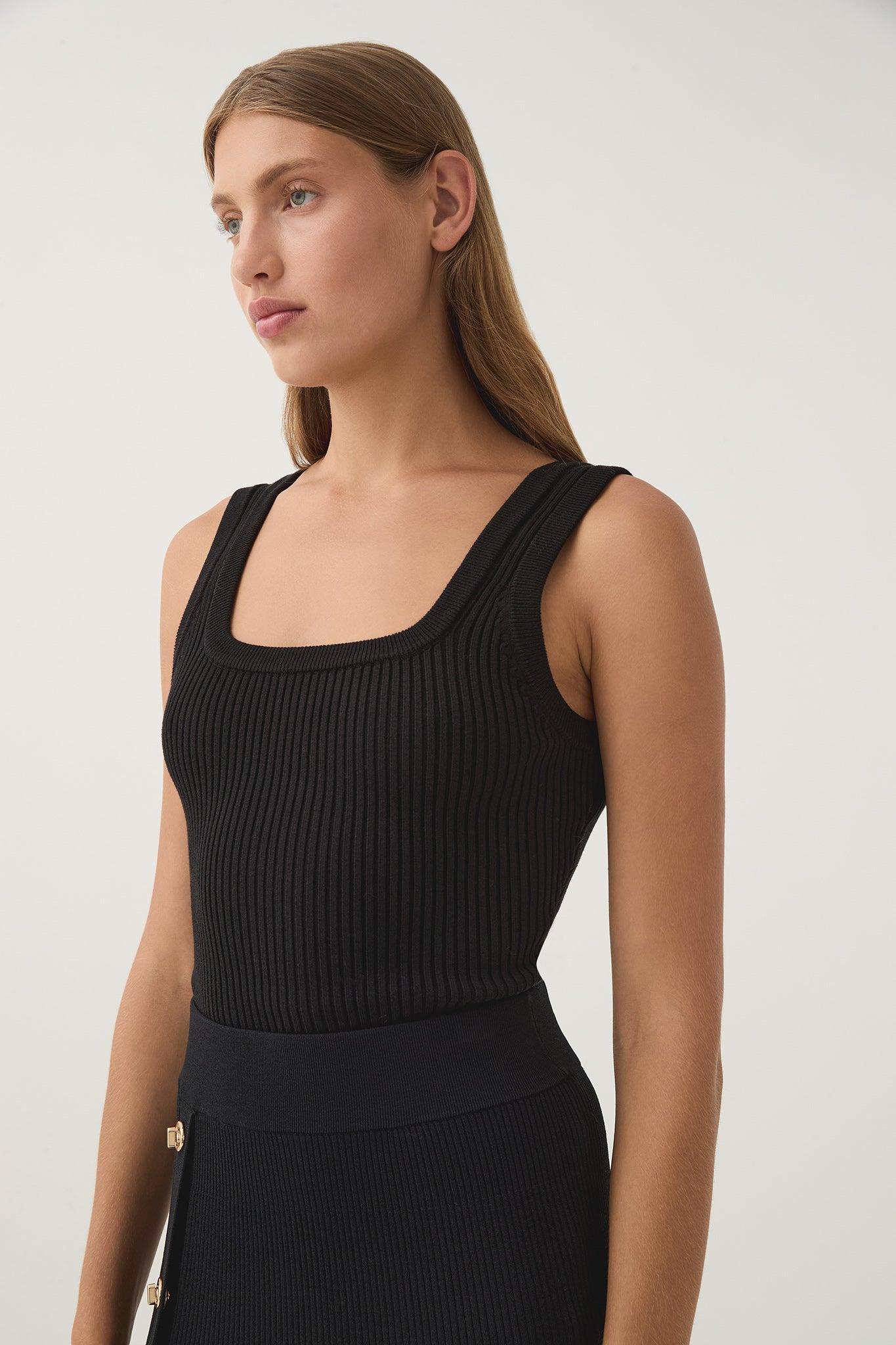 Bronte Scoop Neck Rib Tank Product Image