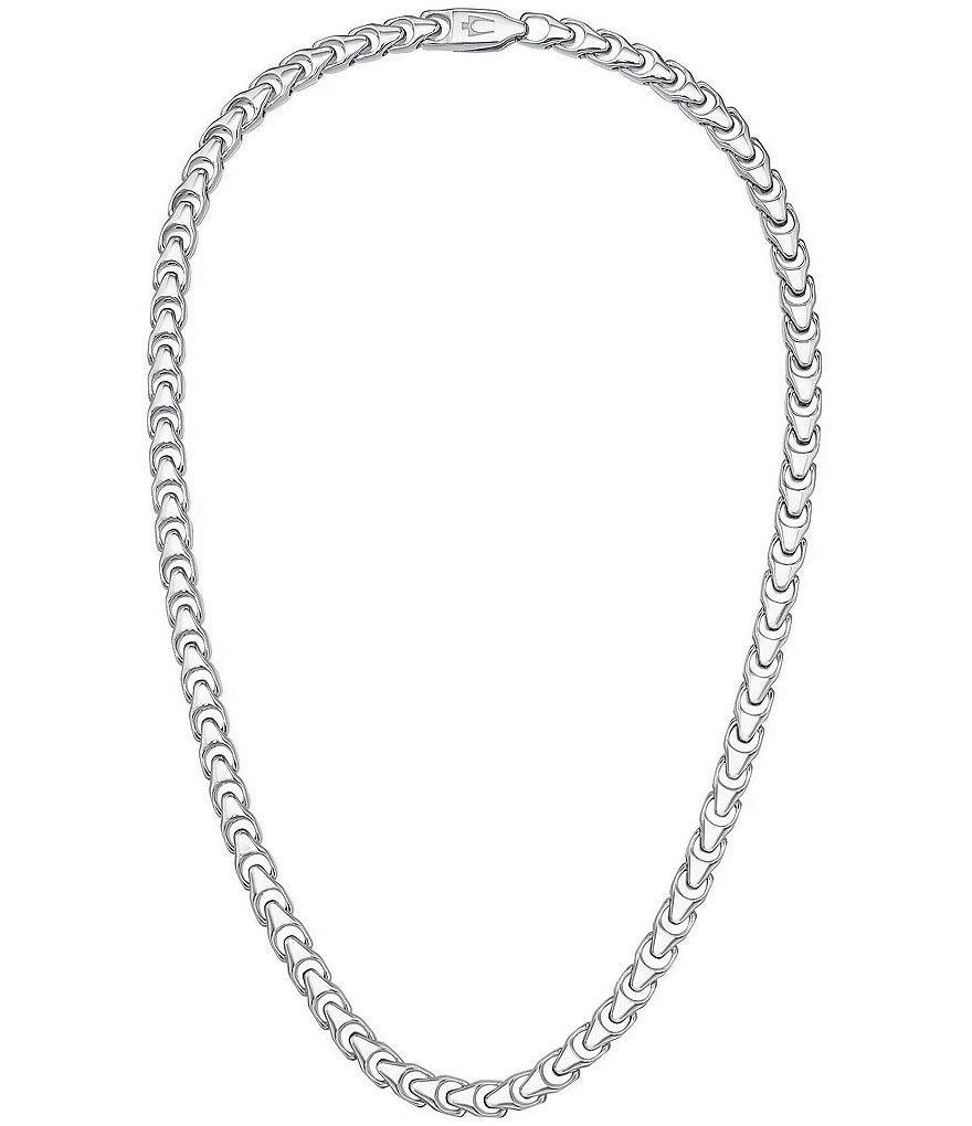 Bulova Men's Sterling Silver Chain Necklace Product Image