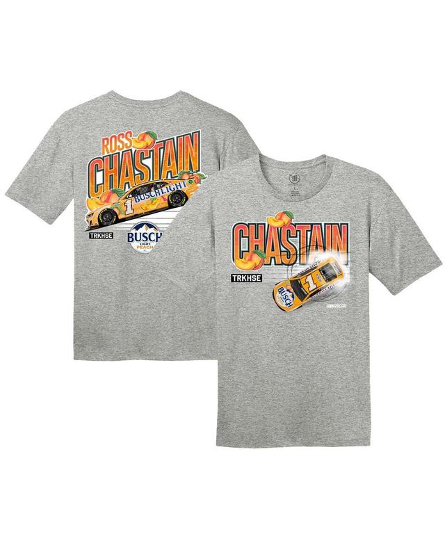 Trackhouse Racing Team Collection Mens Steel Heather Ross Chastain Busch Light Peach T-Shirt Product Image