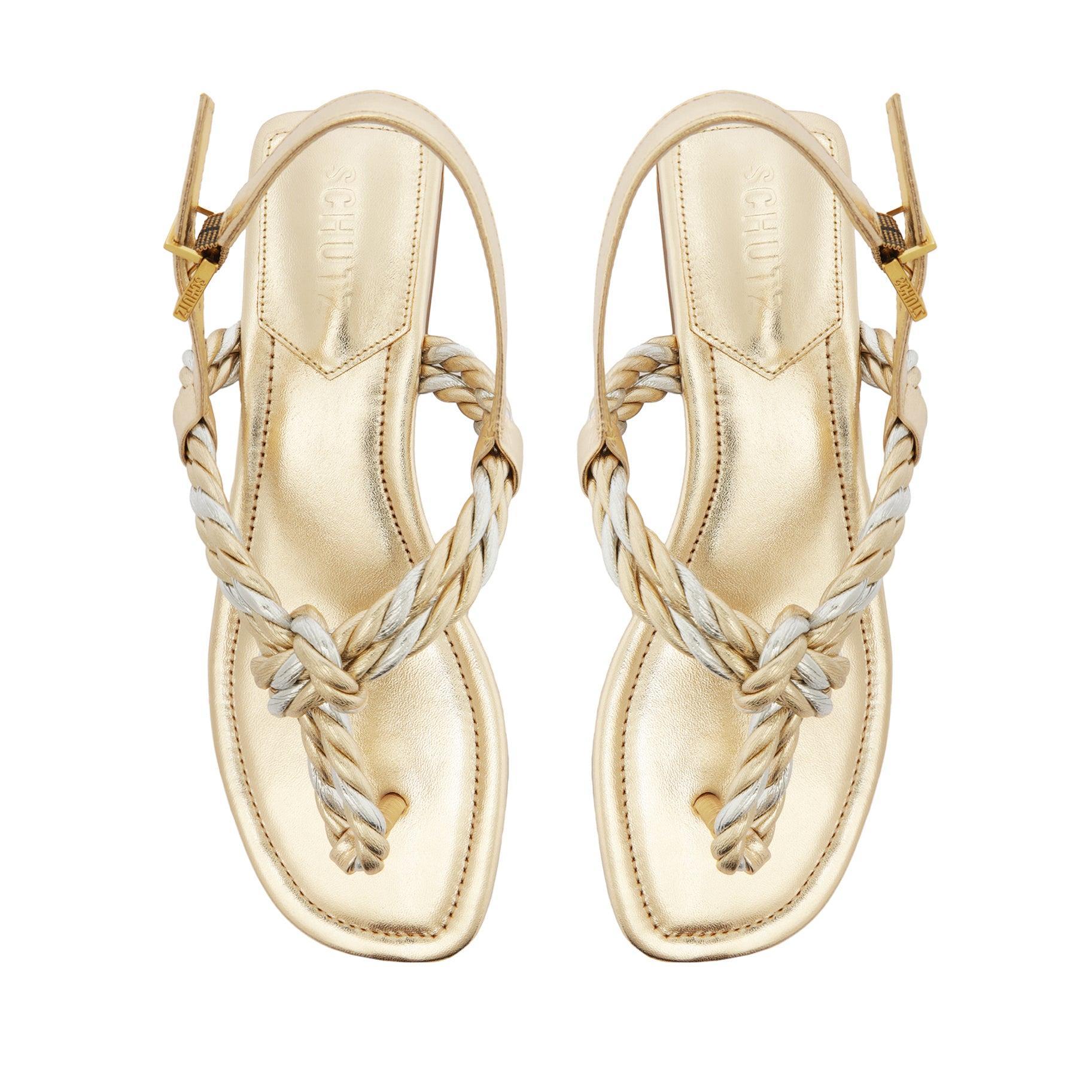 Sage Metallic Flat Sandal Female Product Image