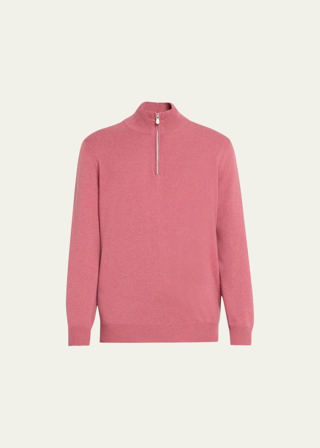 Mens Cashmere Quarter-Zip Sweater Product Image