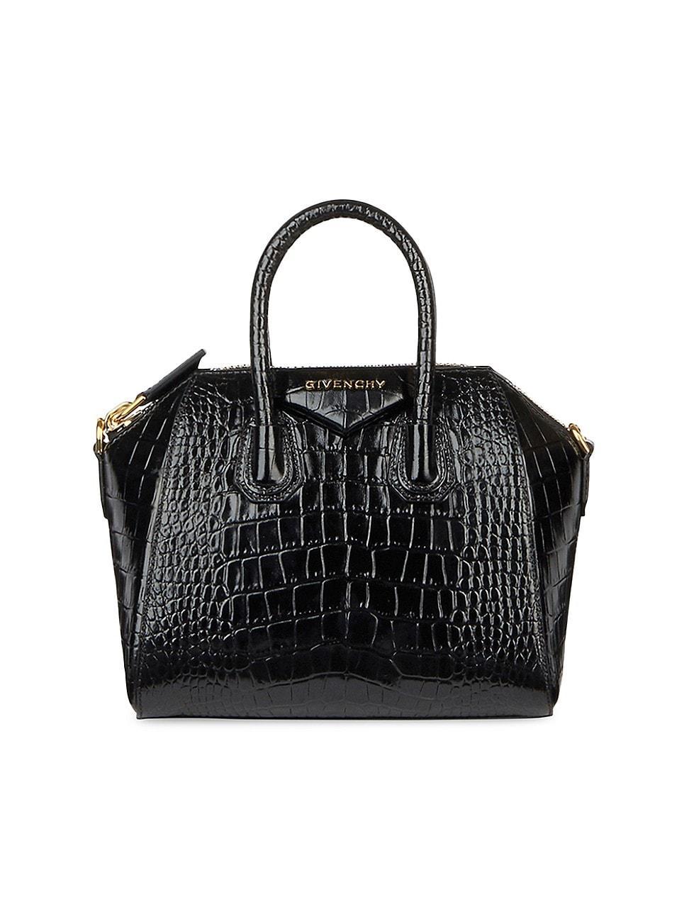 Womens Mini Antigona Bag In Crocodile Effect Leather Product Image