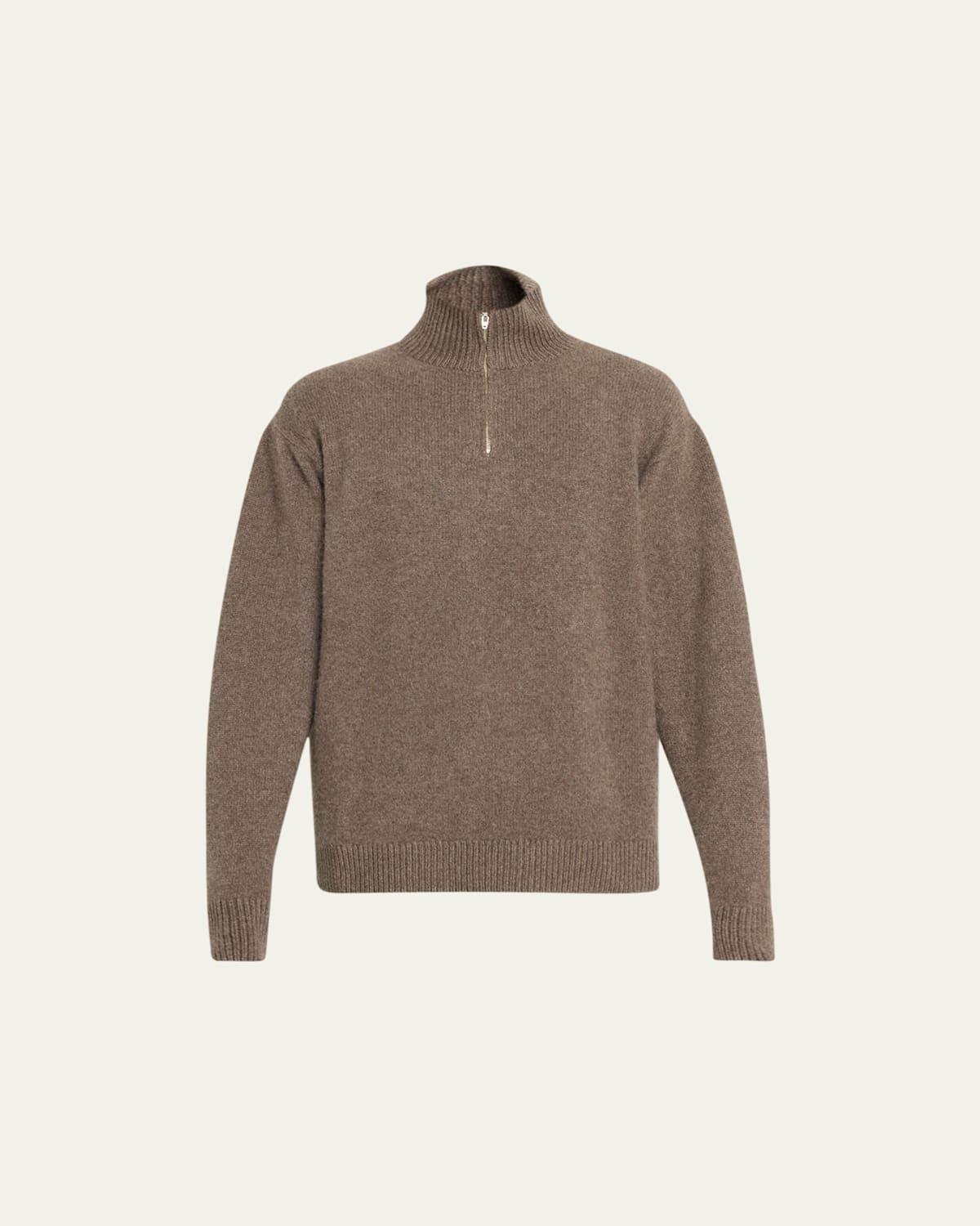 Mens Cashmere Quarter-Zip Sweater Product Image