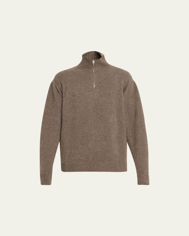 Mens Cashmere Quarter-Zip Sweater Product Image