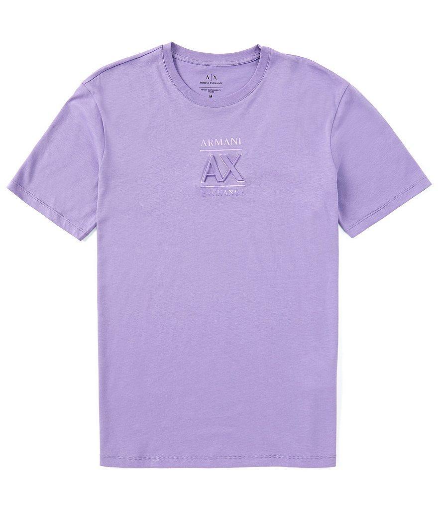 Armani Exchange Shiny Logo Short Sleeve T-Shirt Product Image