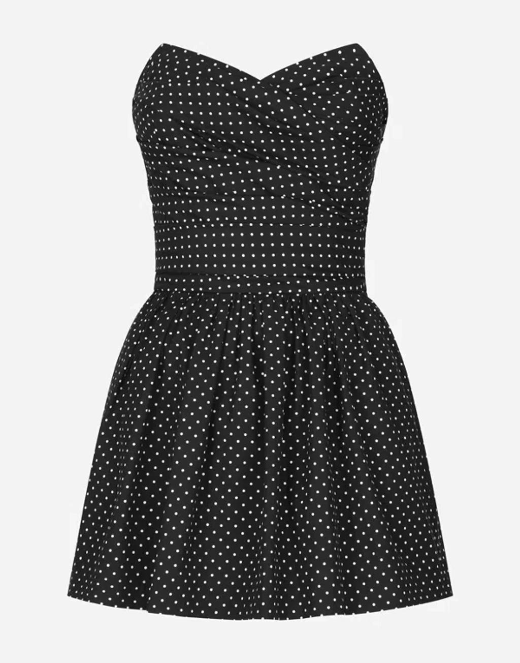 Polka-dot Bustier Minidress In プリ Product Image