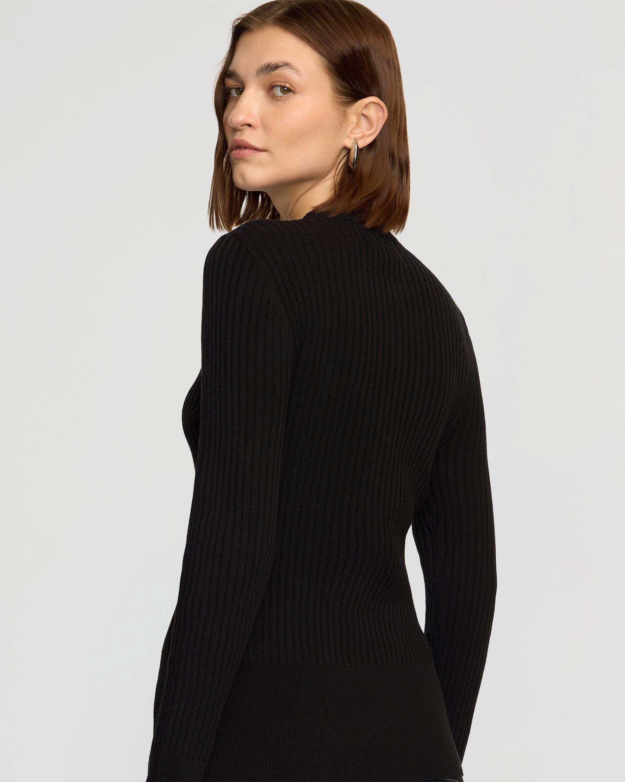 Kayla Ribbed Two-Way Zip Sweater Product Image