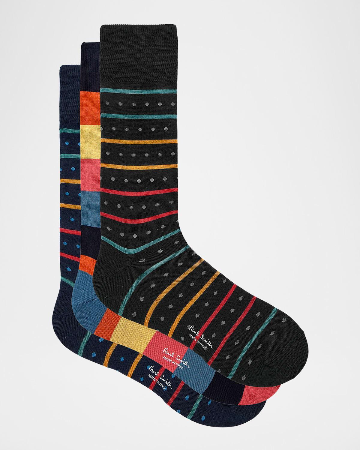 Mens Artist Iago Stripe Cotton-Stretch Crew Socks Product Image