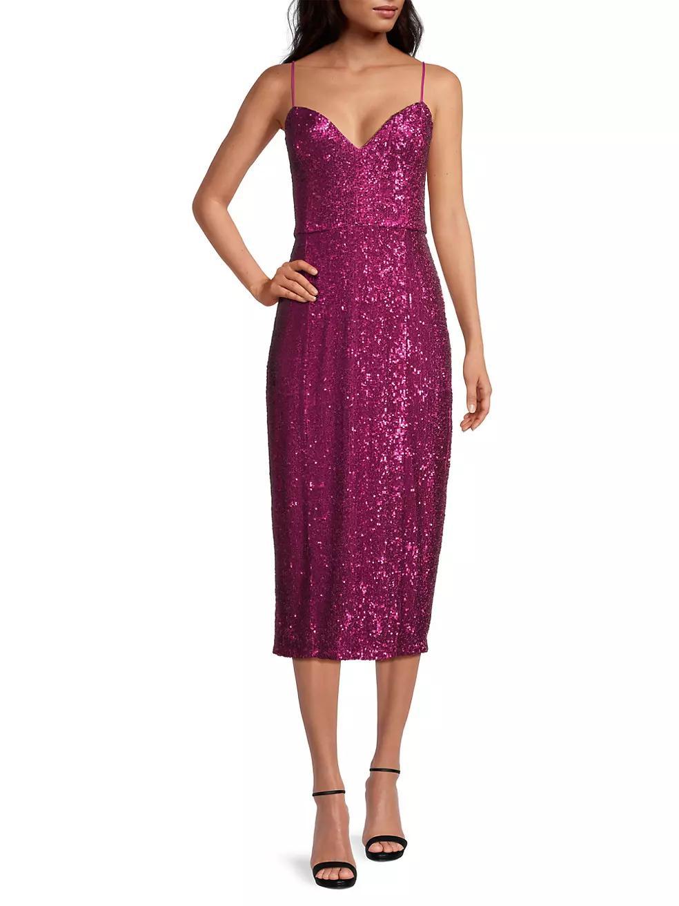 Social Occasion Sequined Cocktail Dress Product Image