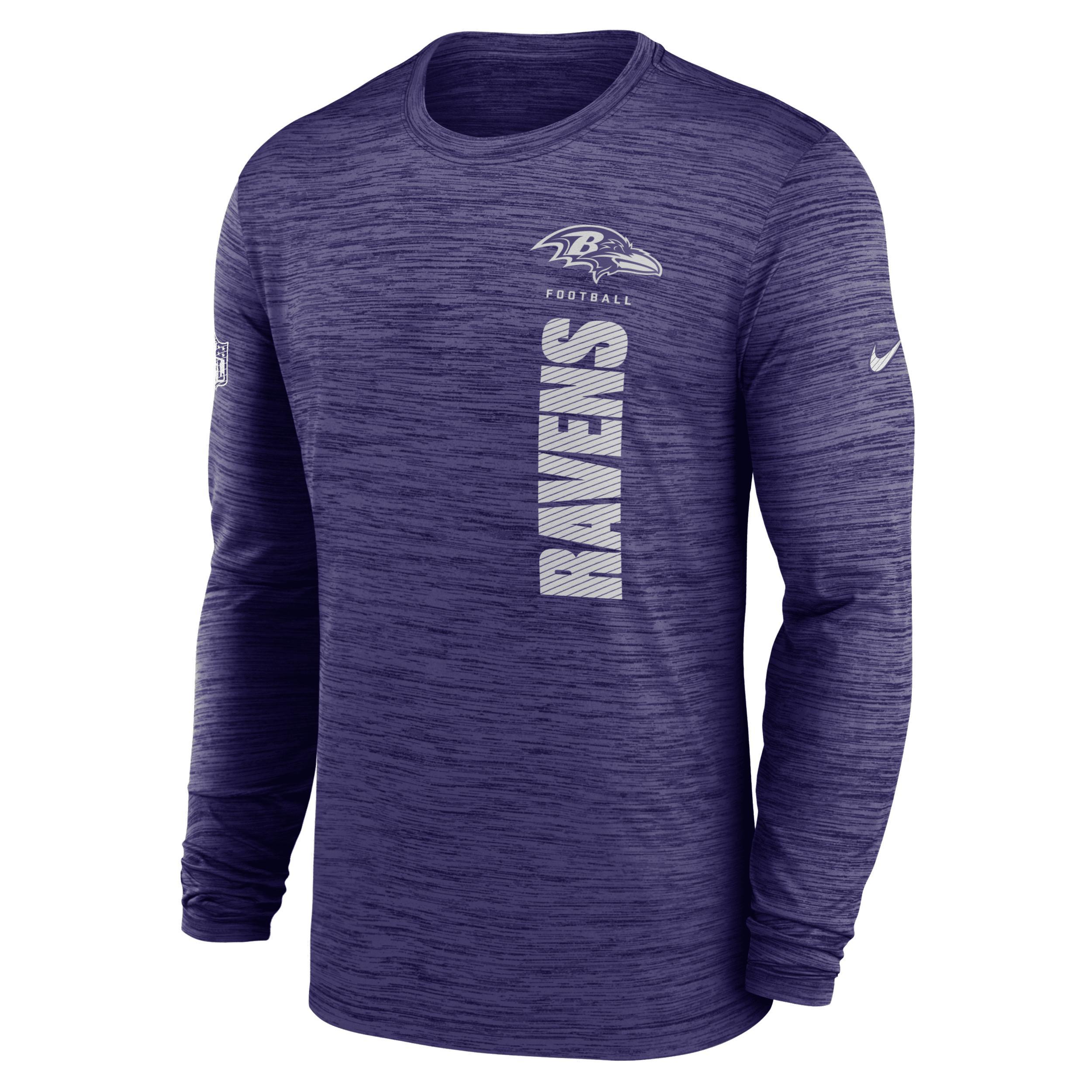 Baltimore Ravens Sideline Velocity Nike Mens Dri-FIT NFL Long-Sleeve T-Shirt Product Image