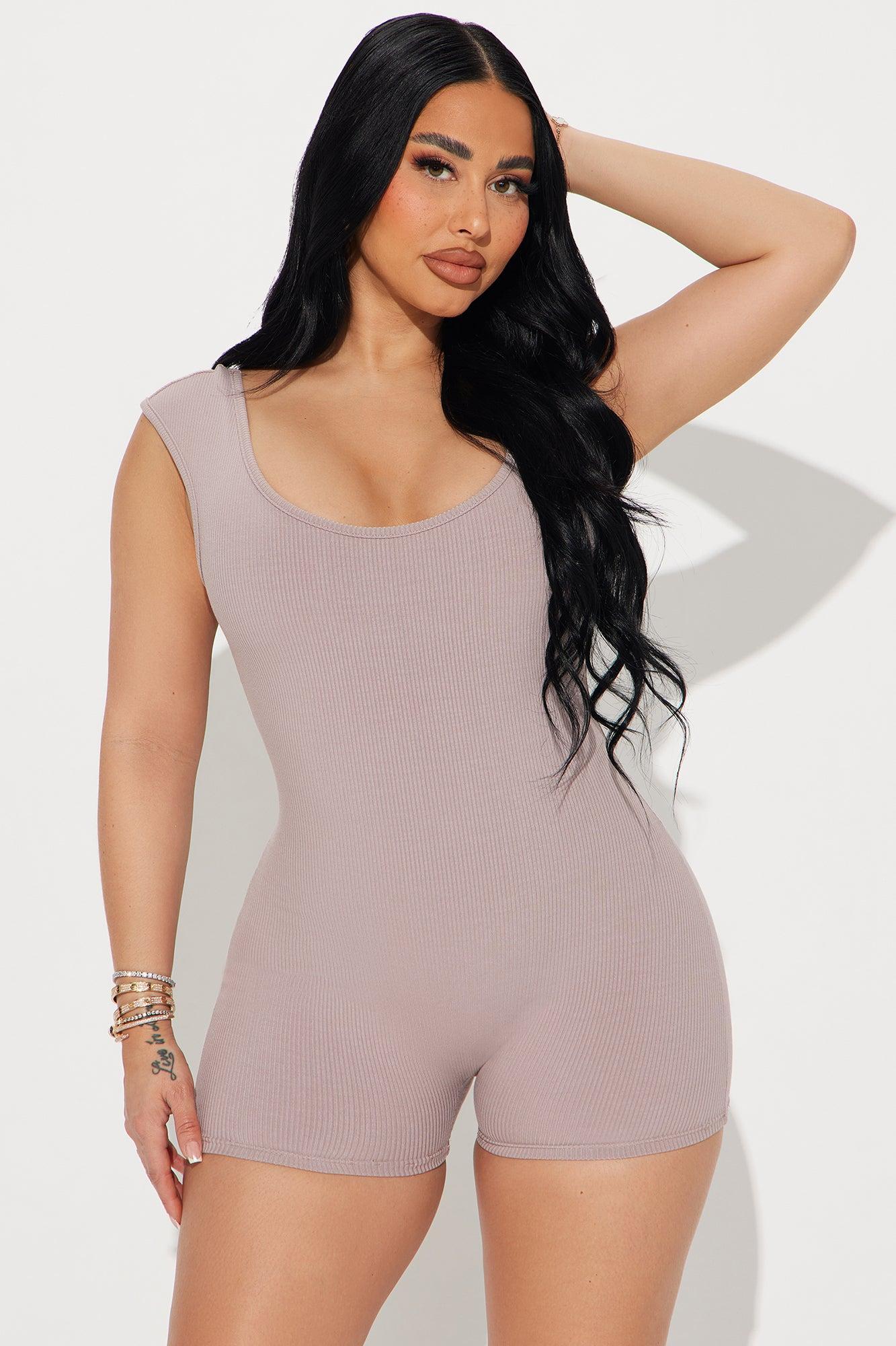 Rachel Snatched Romper - Sand Product Image