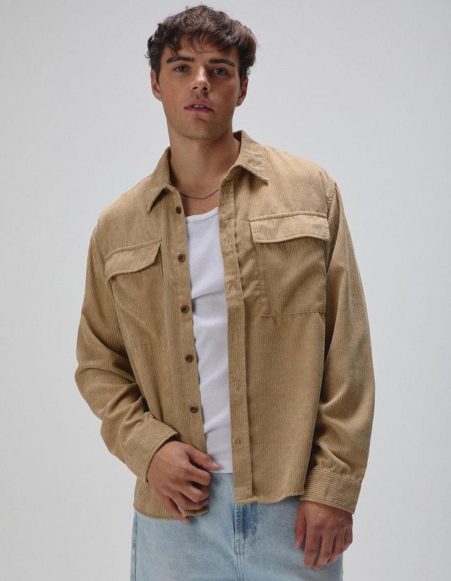 RSQ Mens Oversized Long Sleeve Corduroy Button Up Shirt Product Image