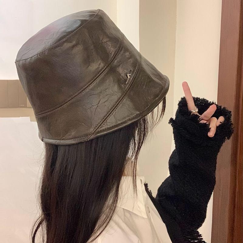 Faux Leather Bucket Hat product image