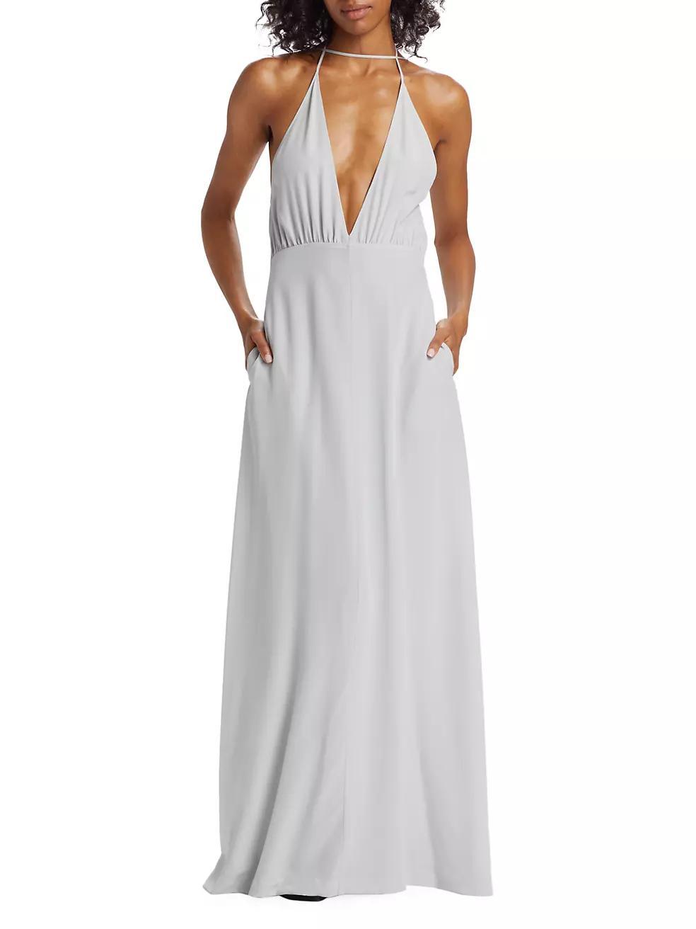 Silk Strappy Maxi Dress Product Image