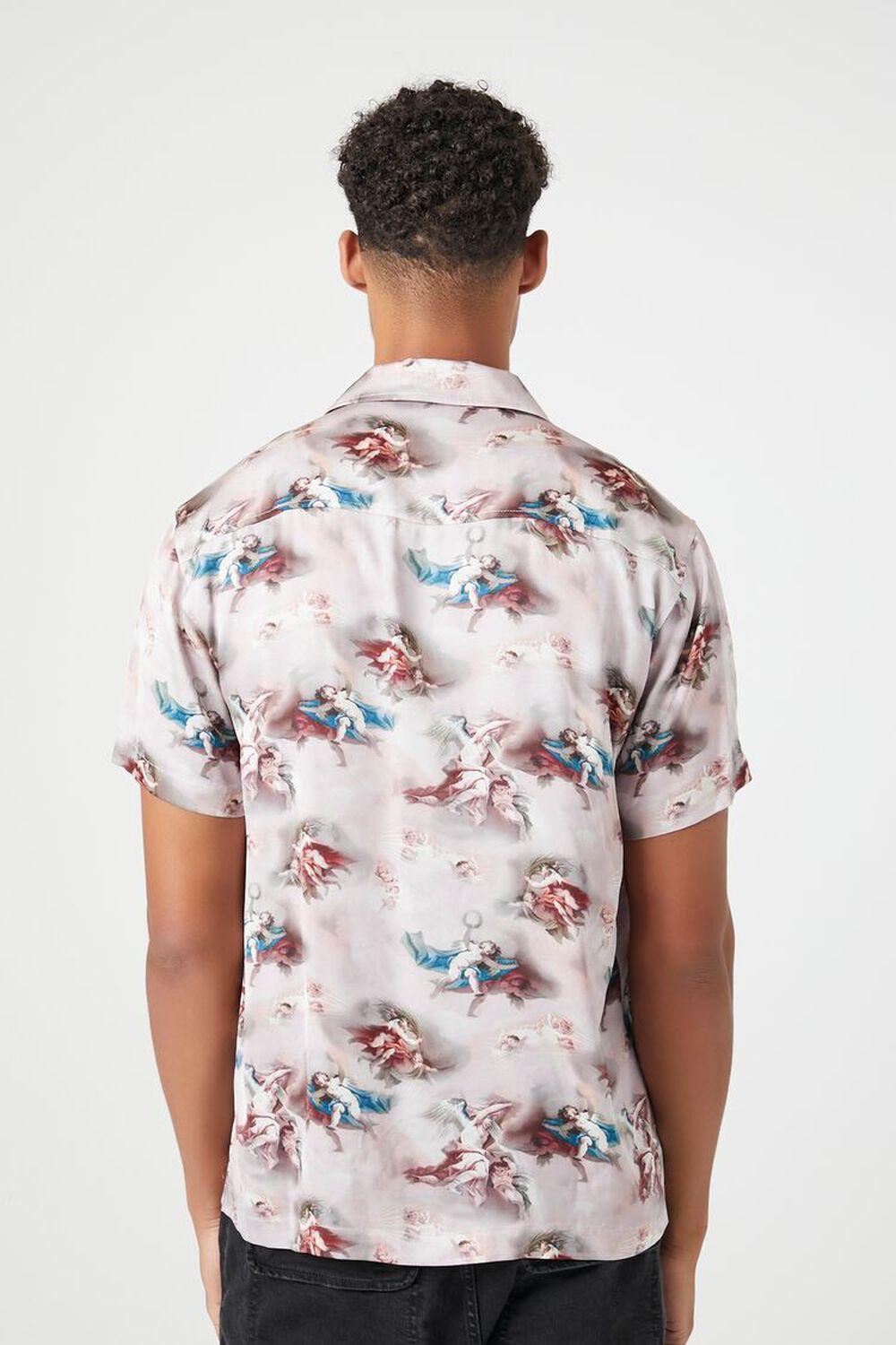 Satin Angel Print Shirt | Forever 21 Product Image