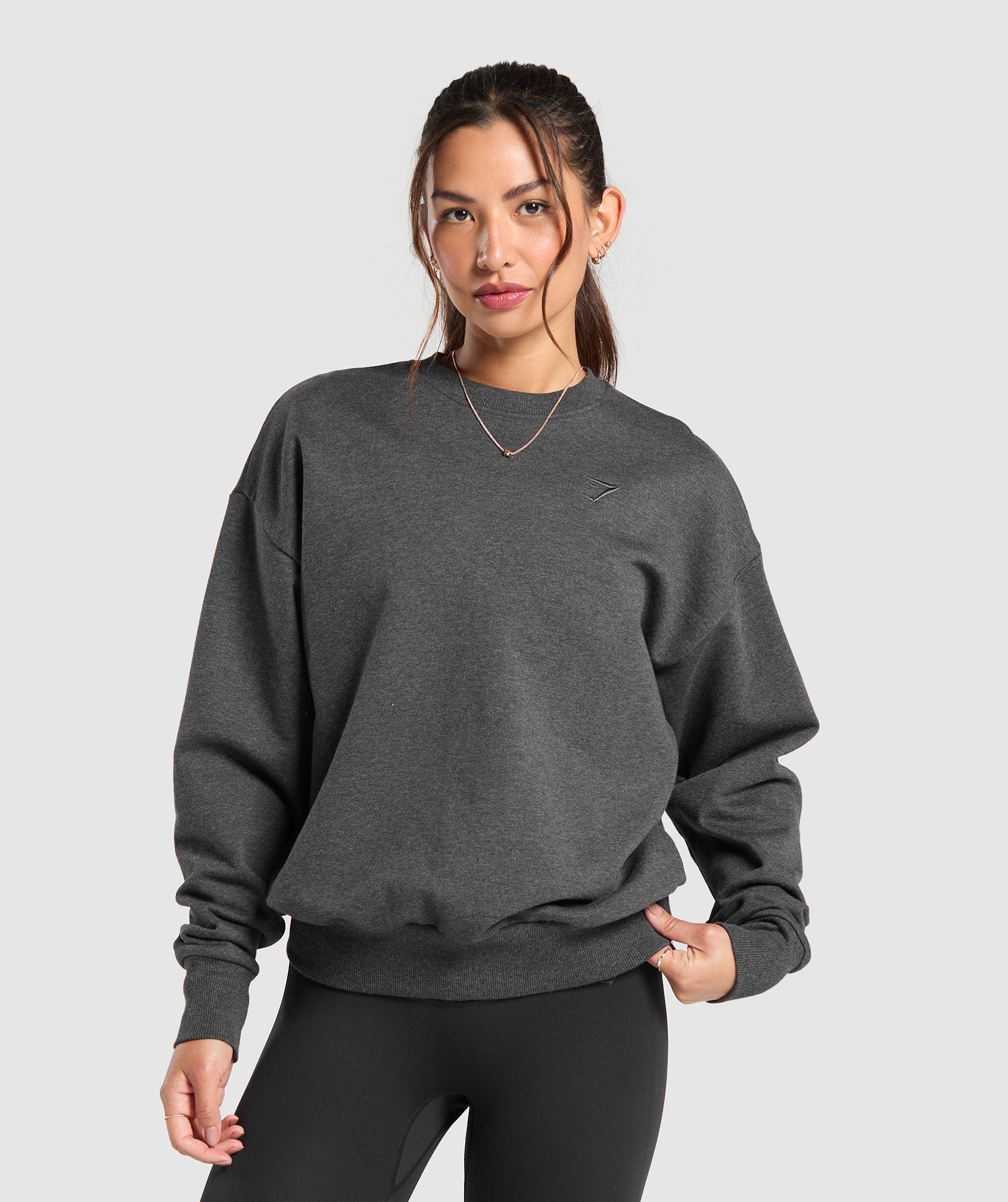 Gymshark Rest Day Sweats Crew - Black Core Marl Female product image