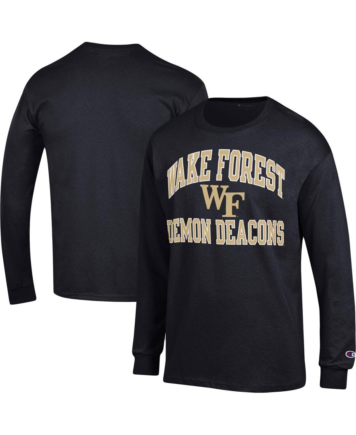 Mens Champion Black Wake Forest Demon Deacons High Motor Long Sleeve T-shirt Product Image