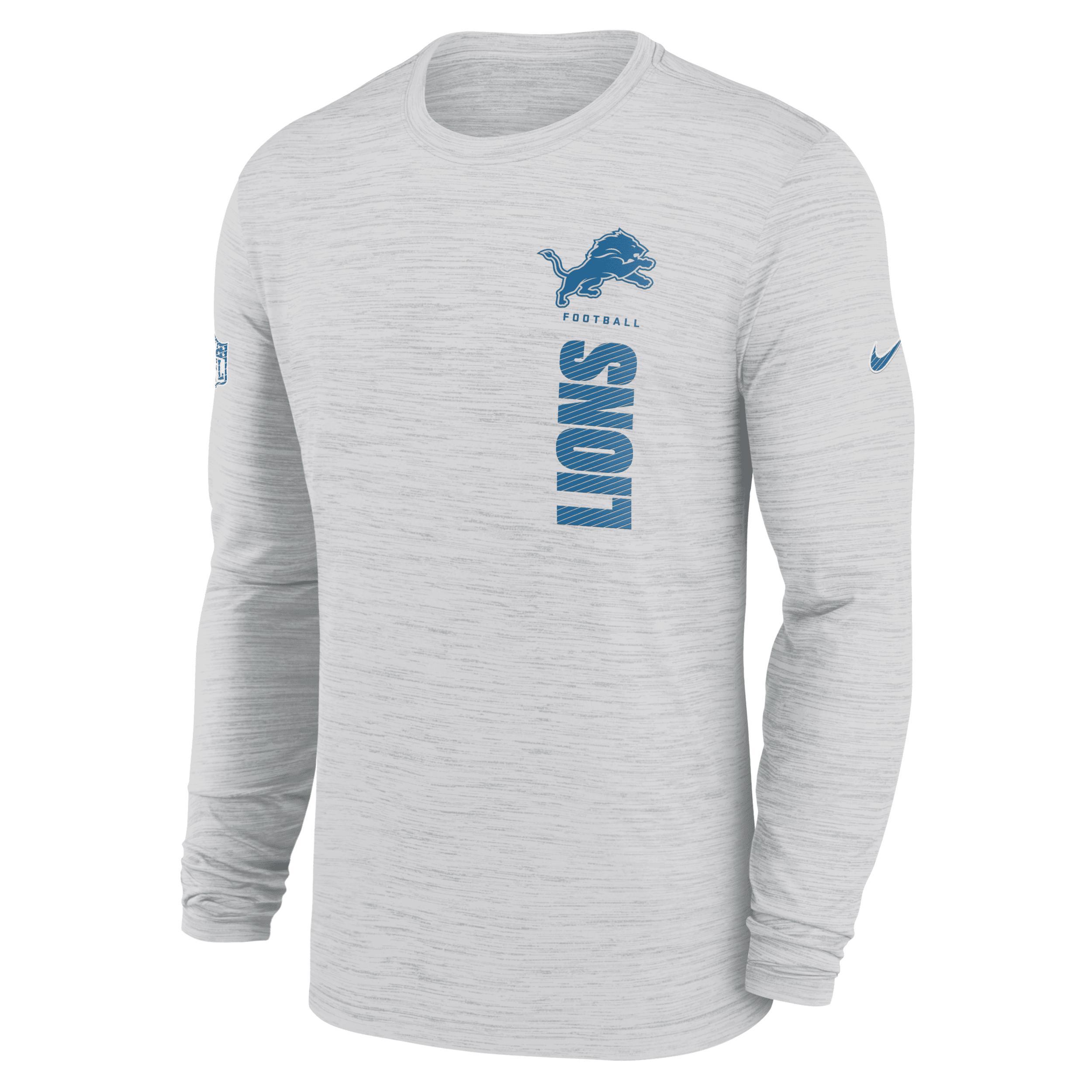 Detroit Lions Sideline Velocity Nike Mens Dri-FIT NFL Long-Sleeve T-Shirt Product Image