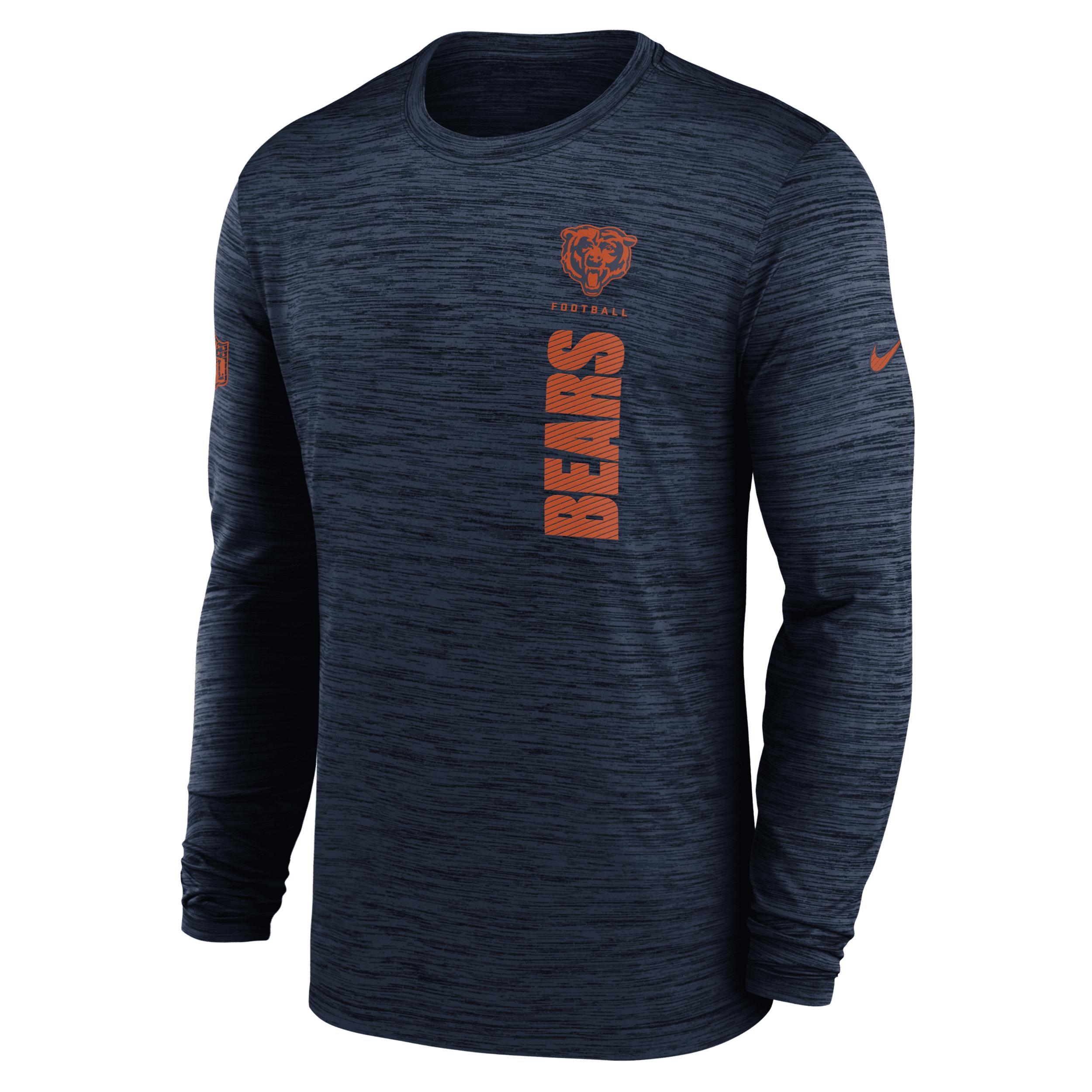 Chicago Bears Sideline Velocity Men's Nike Dri-FIT NFL Long-Sleeve T-Shirt Product Image