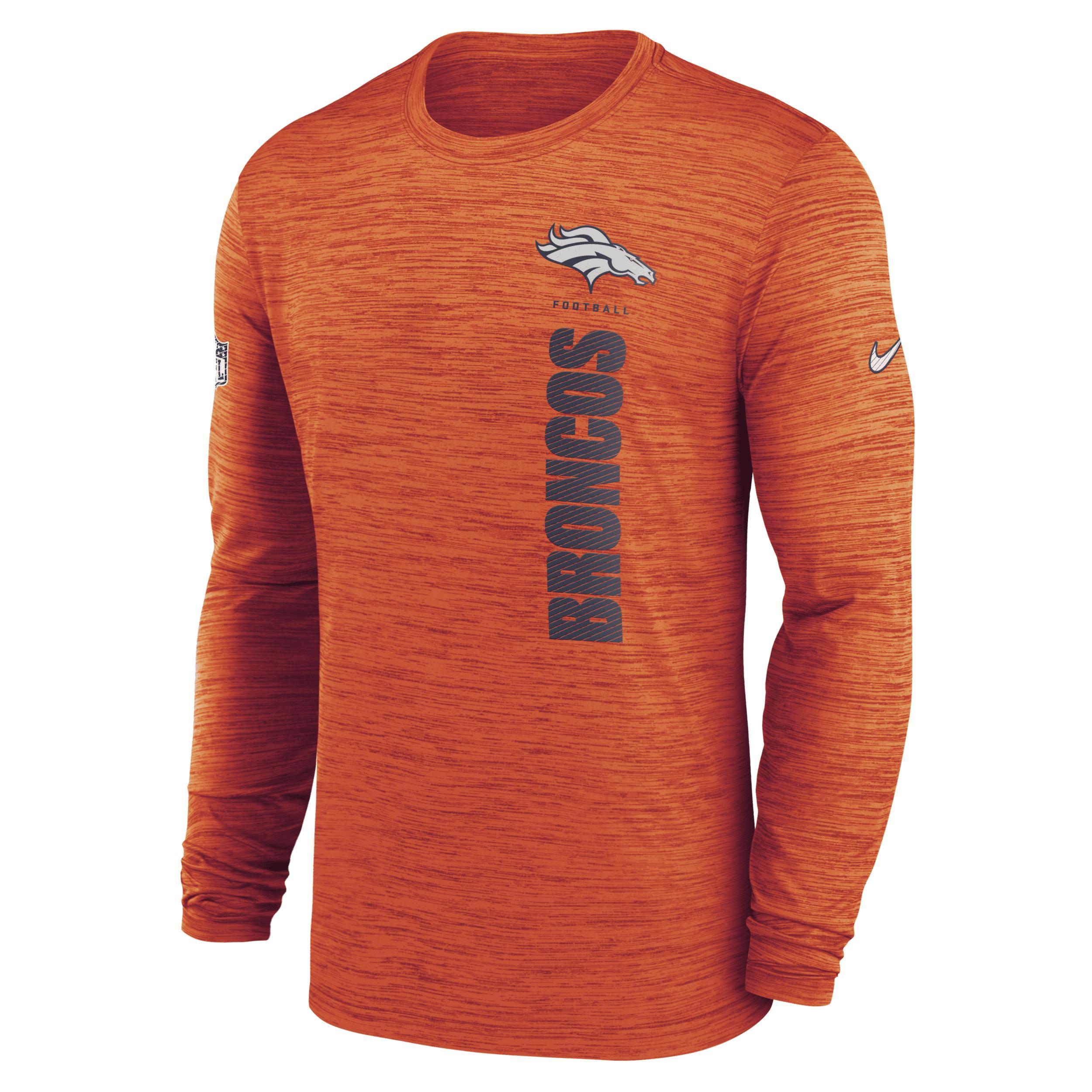 Denver Broncos Sideline Velocity Nike Mens Dri-FIT NFL Long-Sleeve T-Shirt Product Image