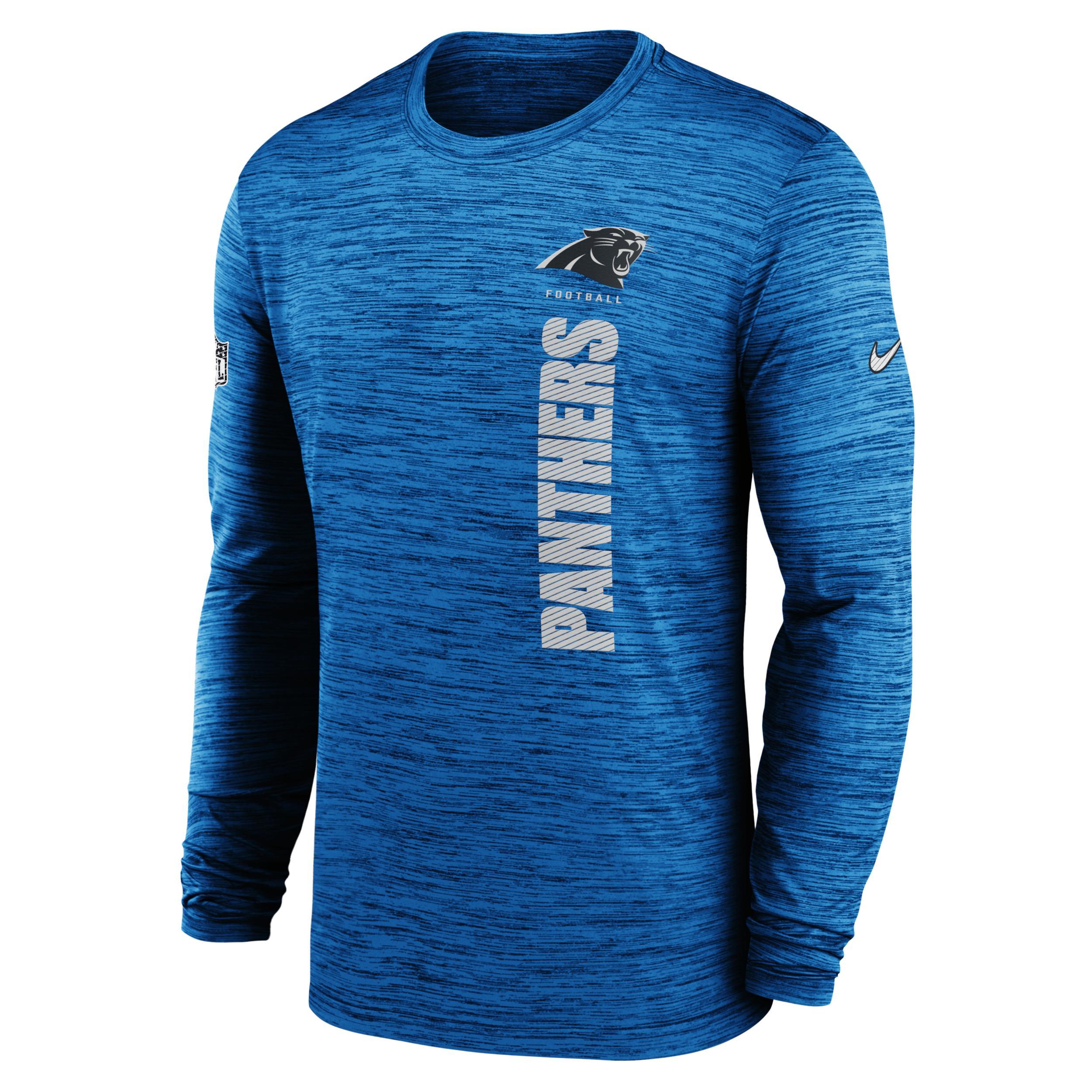 Carolina Panthers Sideline Velocity Nike Mens Dri-FIT NFL Long-Sleeve T-Shirt Product Image