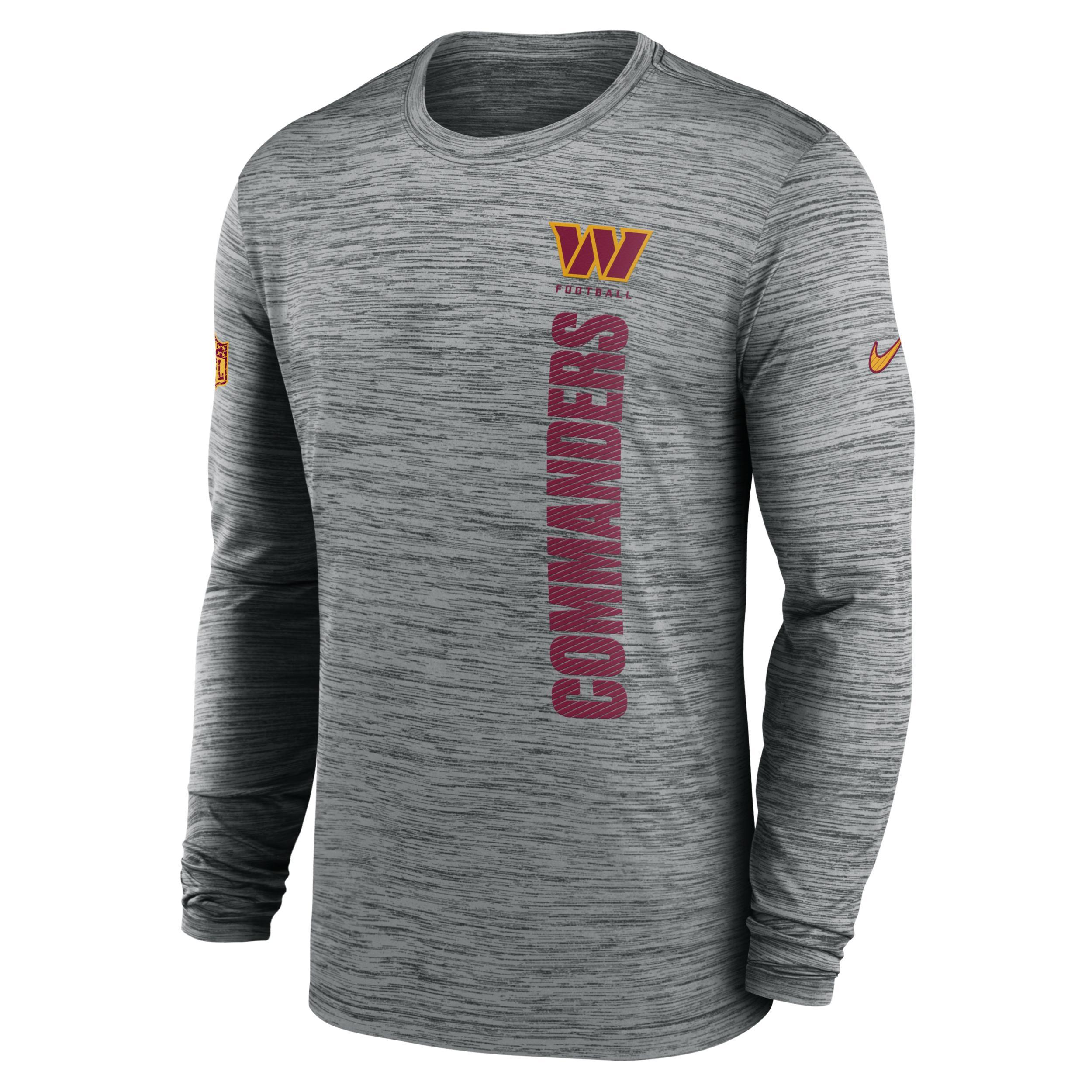 Washington Commanders Sideline Velocity Nike Mens Dri-FIT NFL Long-Sleeve T-Shirt Product Image