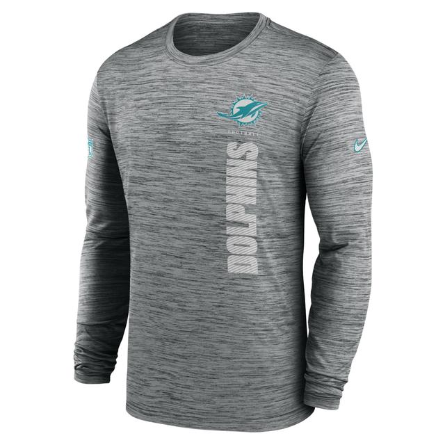 Miami Dolphins Sideline Velocity Nike Men's Dri-FIT NFL Long-Sleeve T-Shirt Product Image